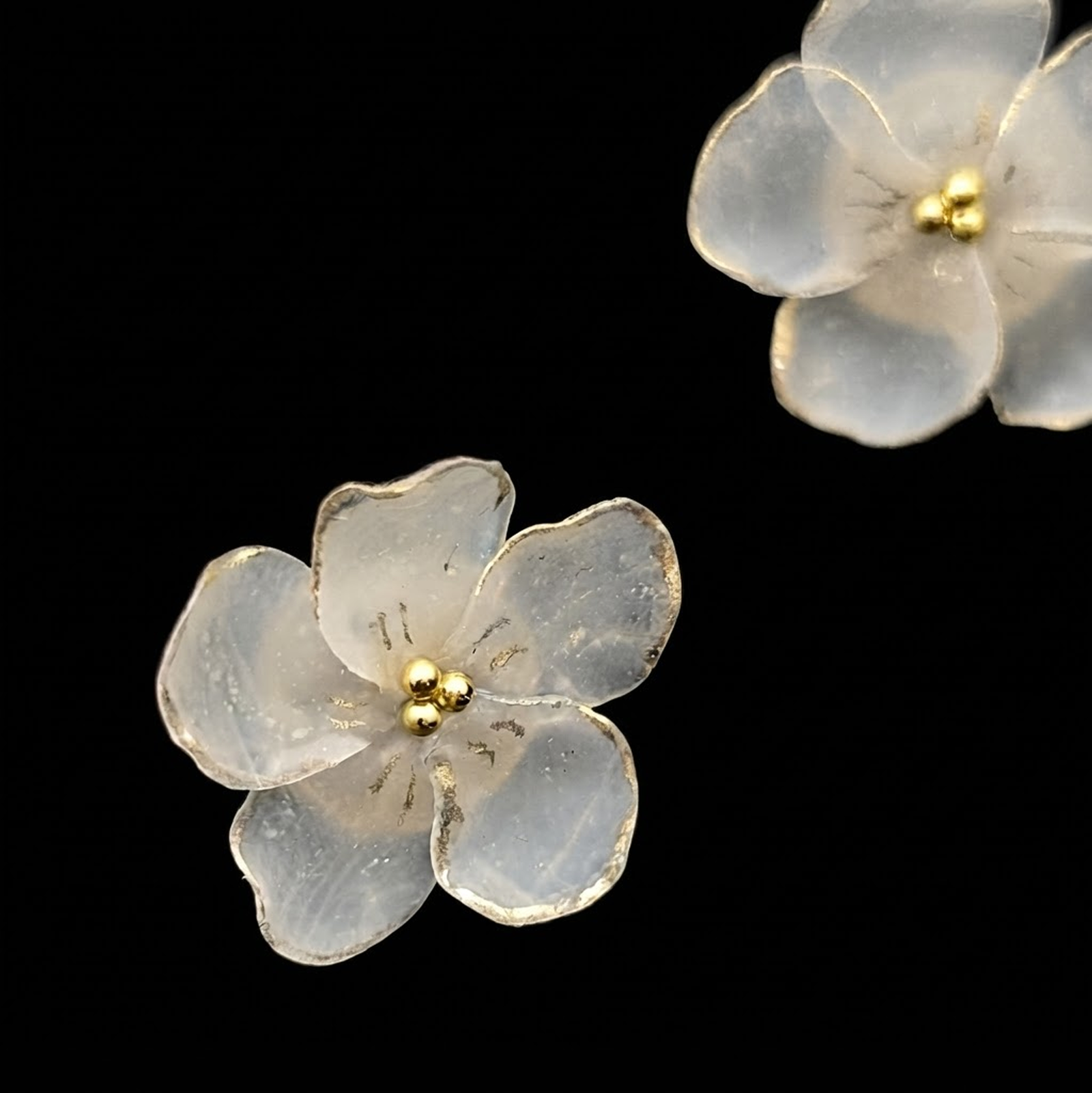 Translucent Bloom Stud Earrings - Image 2