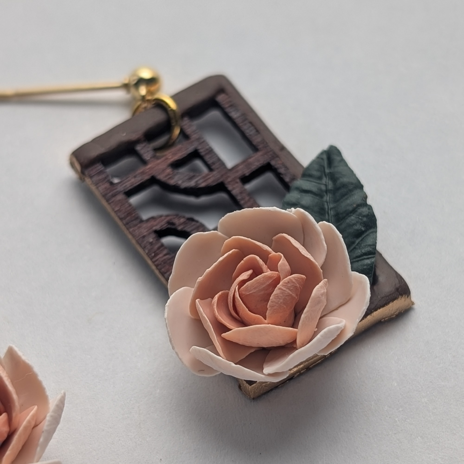Botanical Lattice Drop Earrings - Image 2